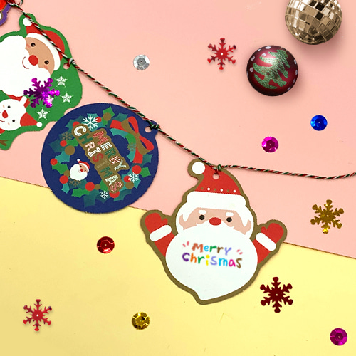 크리스마스 가랜드 만들기 - 어린이집 유치원 크리스마스만들기 만들기재료-칭찬나라큰나라